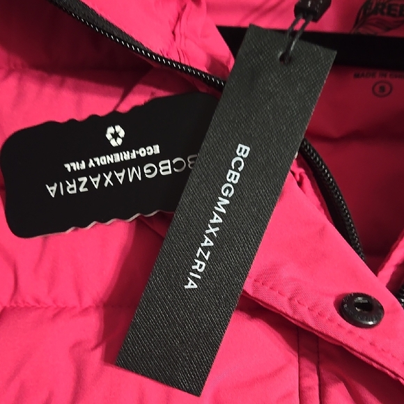 BCBGMAXAZRIA Hot Pink Puffer Jacket - Picture 4 of 10